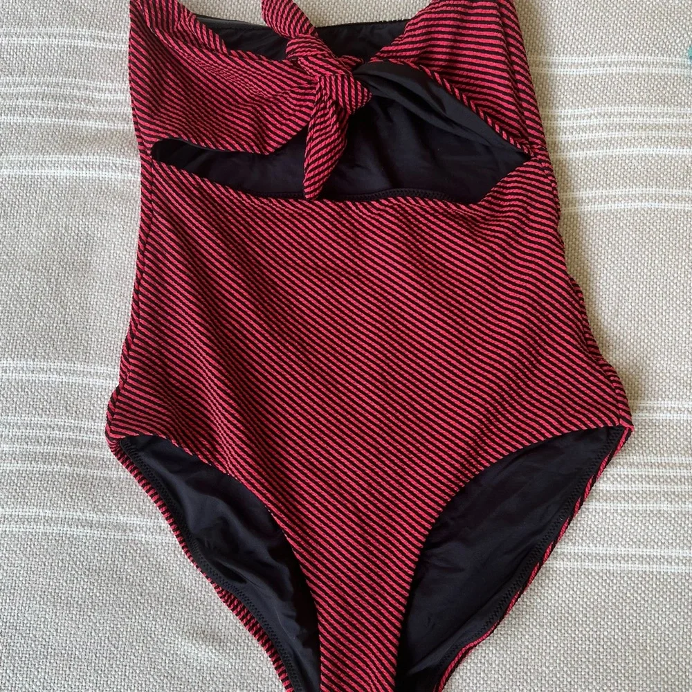 Onia Stripe Marie Cutout One Piece - Picture 4 of 4